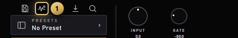 The Render Rig icon, a waveform, in the top-left toolbar