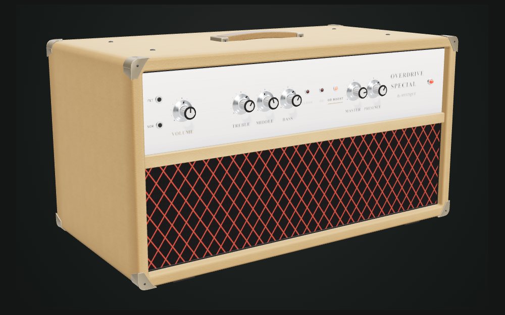 The Mystique ODS-100 head in 3D: fawn covering and a crimson diamond lattice