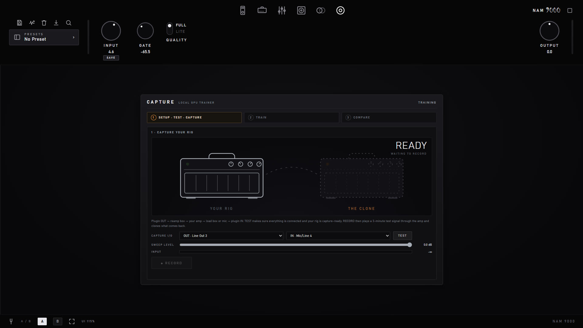 Render Rig — bake the whole rig into one .nam file